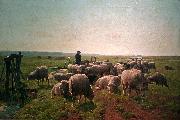 Cornelis Van Leemputten Landschap met herder en kudde schapen china oil painting artist